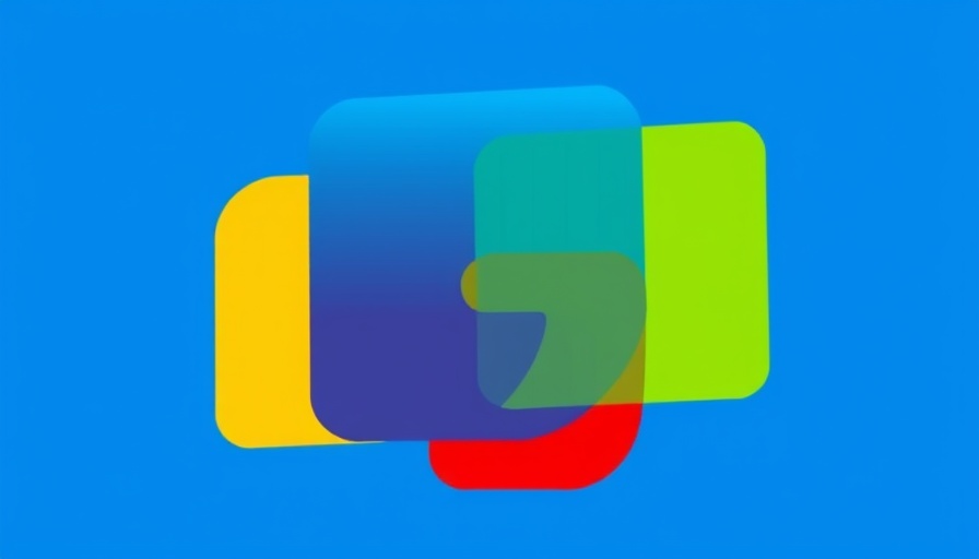 Colorful icon with overlapping rectangles, AI basics theme
