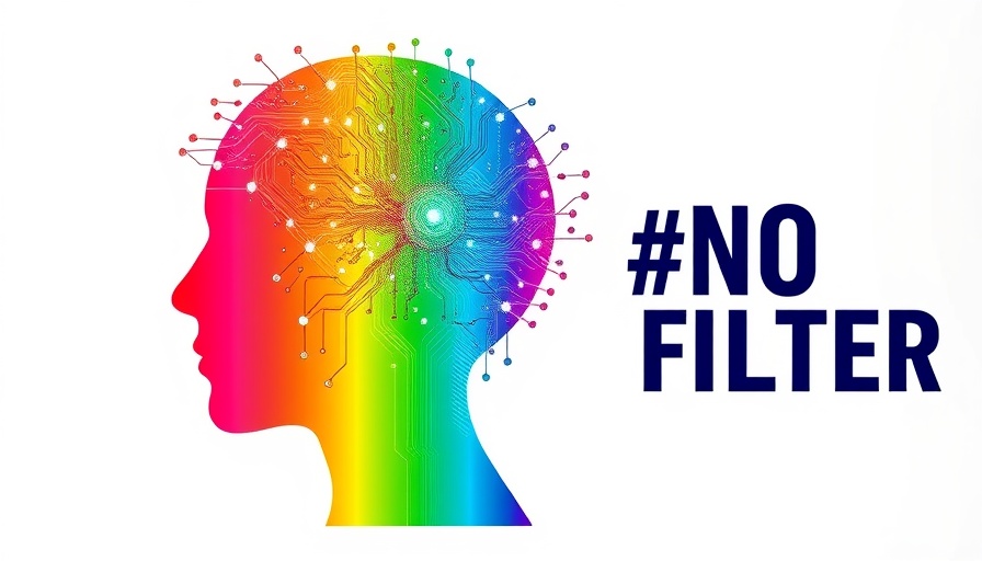 Abstract human head with digital patterns, '#NOFILTER' bold text.