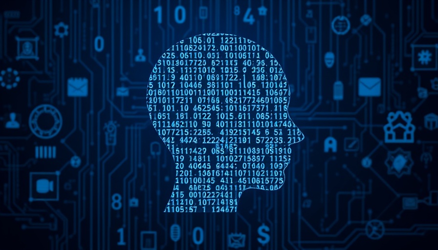 Digital human silhouette with binary code representing Claude AI models.