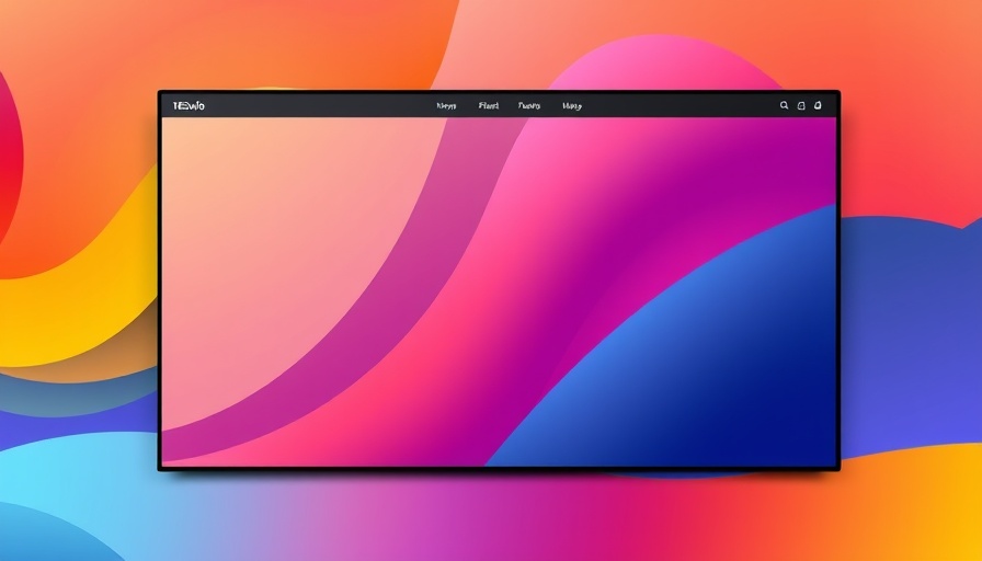 Digital news platform abstract representation with vibrant colors