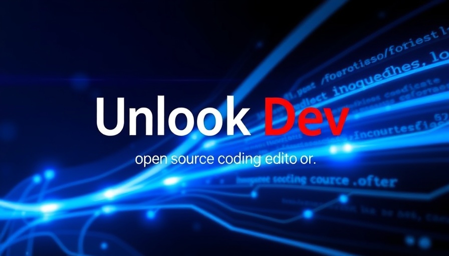 Unlook Dev open-source coding editor vibrant promotional graphic.