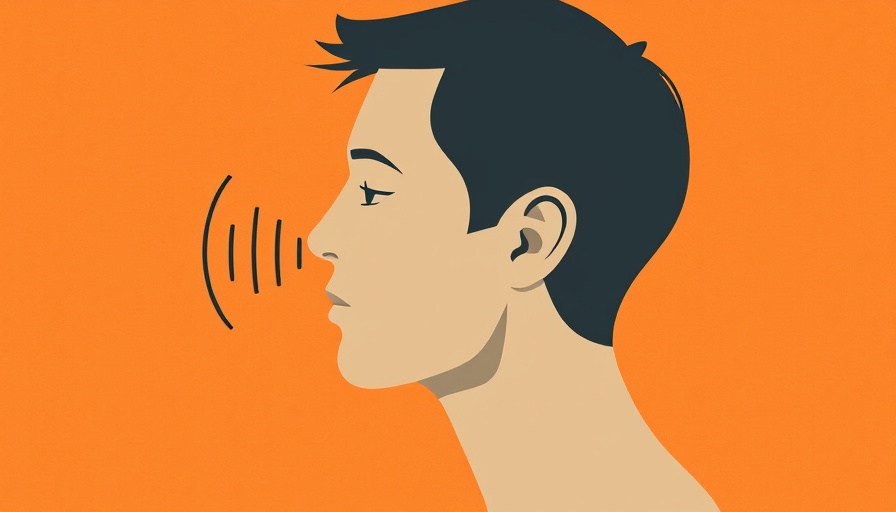 Minimalistic art of voice mode in AI assistants with abstract profile and sound waves.