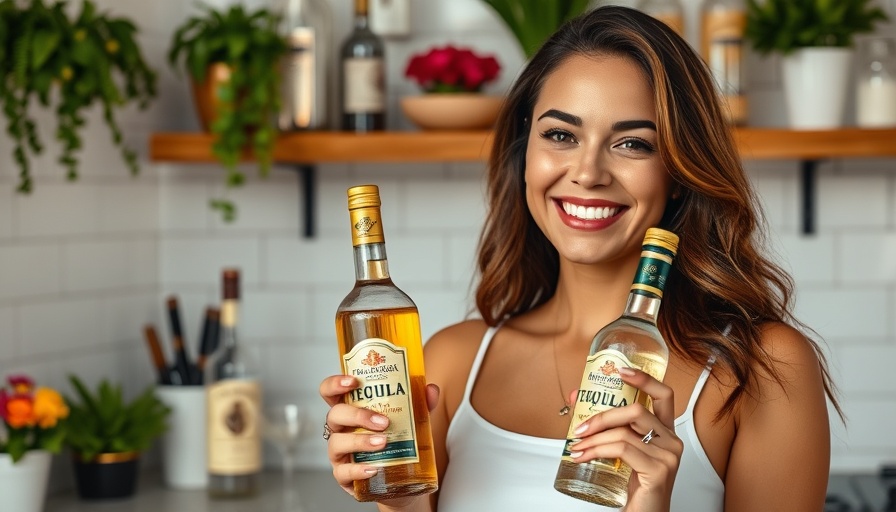 Black-owned tequila brand promotion in modern kitchen