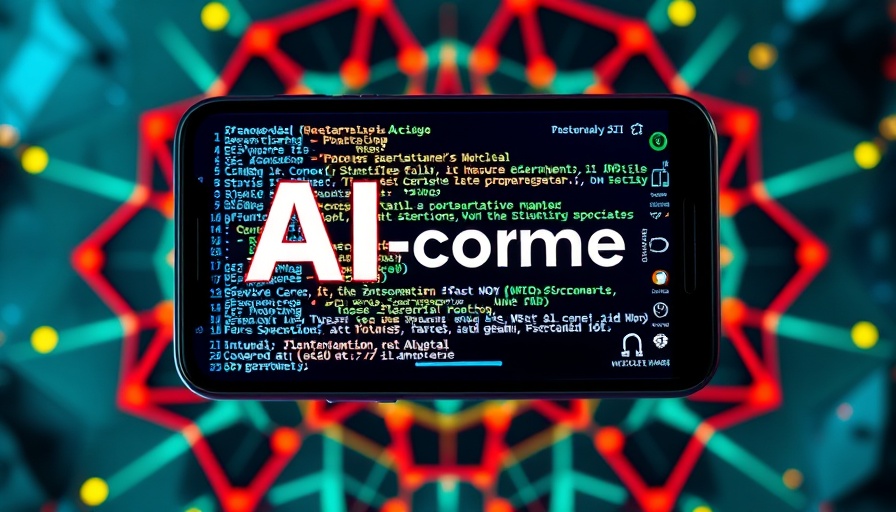 Local Sight AI digital ad with smartphone and code.