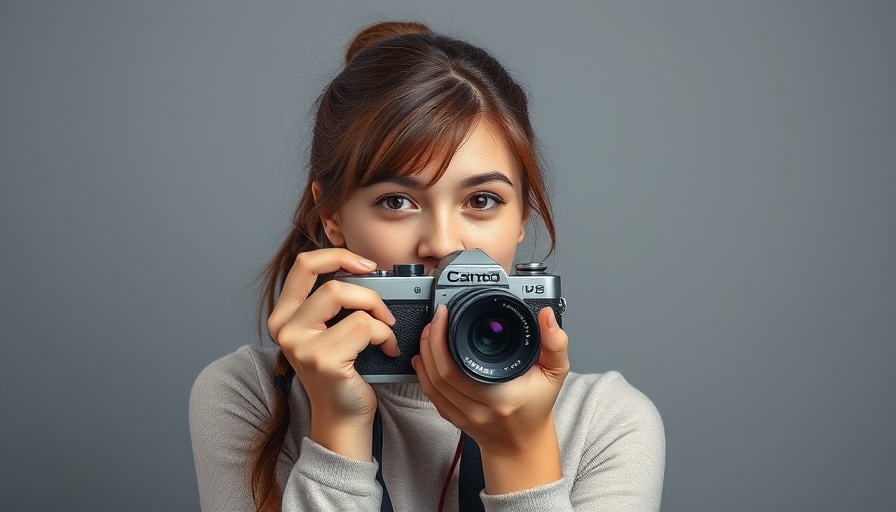 Young woman rejects smartphone filters in favor of vintage methods using unfiltered AI video tools.