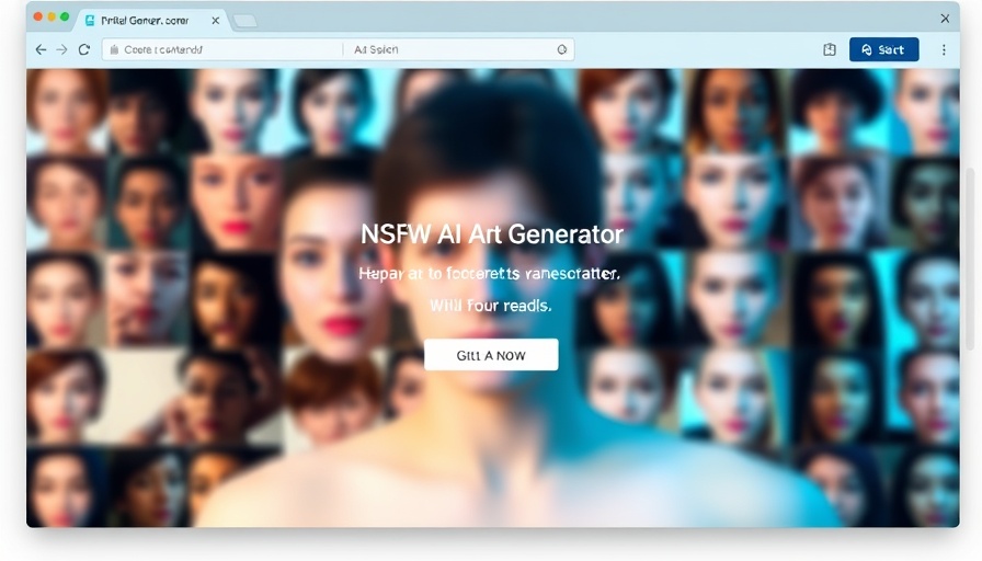 NSFW art generators webpage showcasing interface and features.