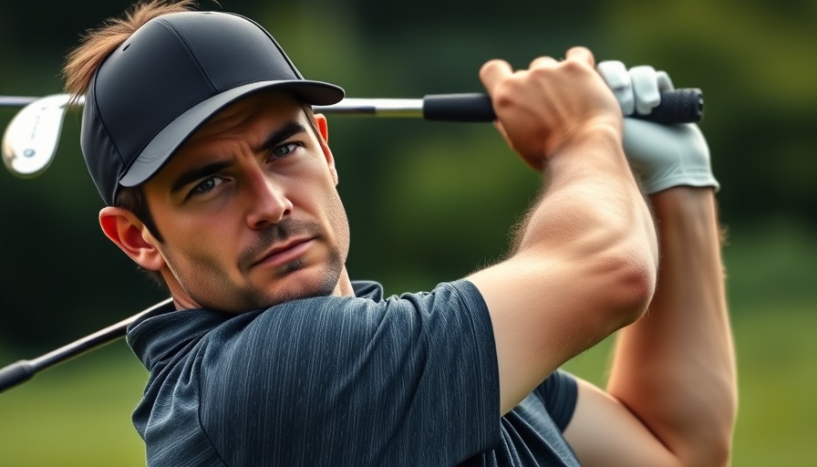 U.S. Open 2025 golfer in action on green course.