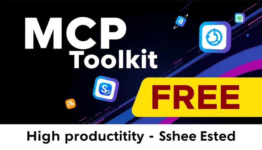 Docker MCP Toolkit promo graphic with toolkit icons and bold text.