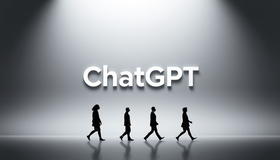 Silhouetted figures in front of ChatGPT logo depicting AI technology trends.