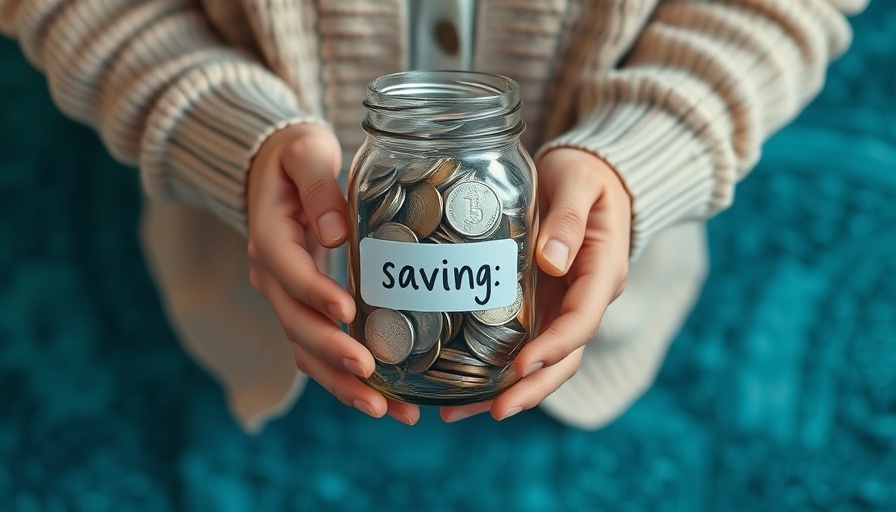 Close-up of hands holding a 'savings' jar, Common Wealth Charlotte financial support