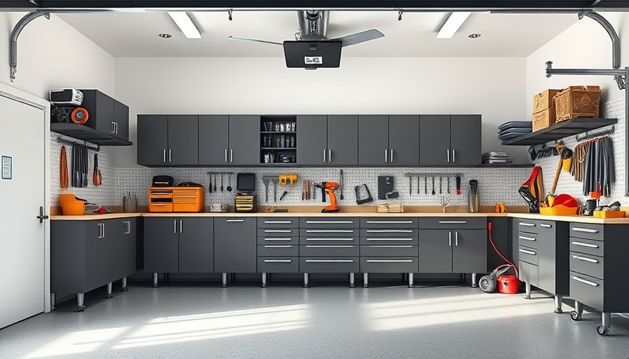 Efficient garage organization in Charlotte with sleek storage.