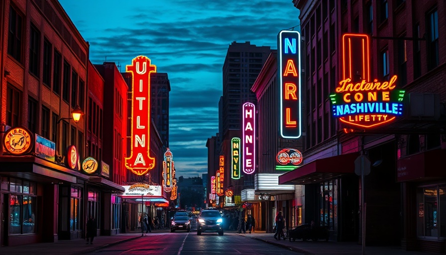 Nashville 615 Day celebrations, vibrant street view