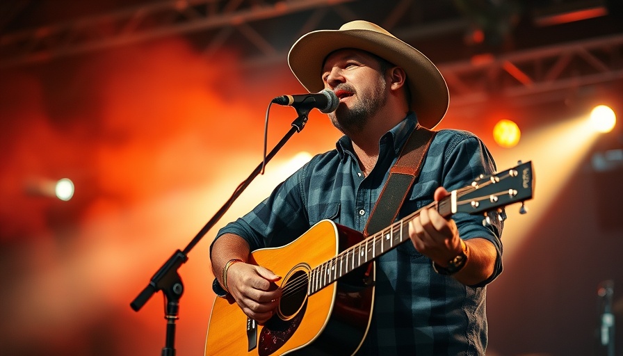 Country musician performing at Bonnaroo Music Festival before cancellation.