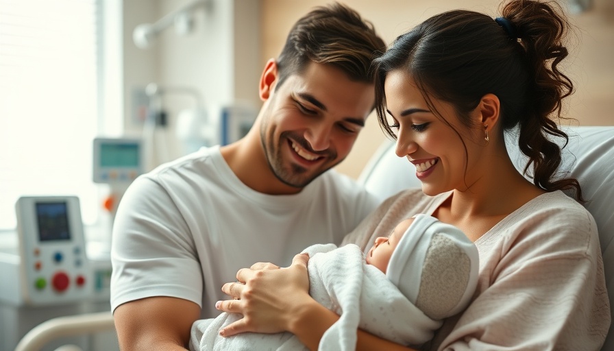 Warm family with newborn, Lauren Alaina new song Heaven Sent theme.