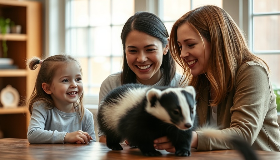 Nashville Zoo conservation efforts with educator and child engaging with skunk.