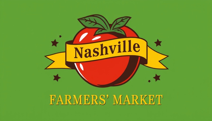 Nashville Farmers' Market logo with tomato and yellow ribbon.