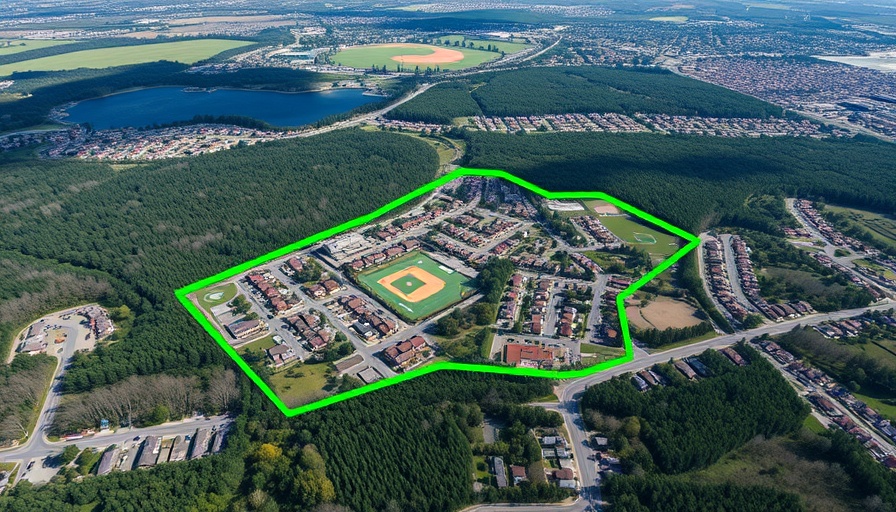 Aerial view of Charlotte urban development housing projects.