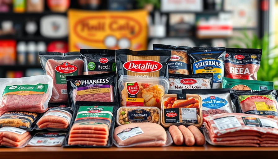 Packaged meats from different brands on display, related to bacterial contamination concerns in South Carolina.