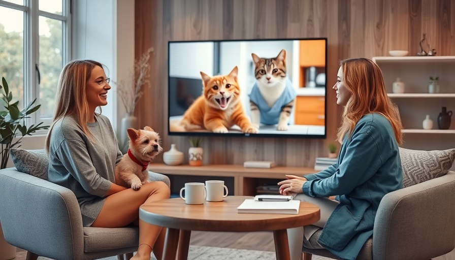 Discussion on affordable veterinary care in a cozy studio setting with pet-friendly decor.