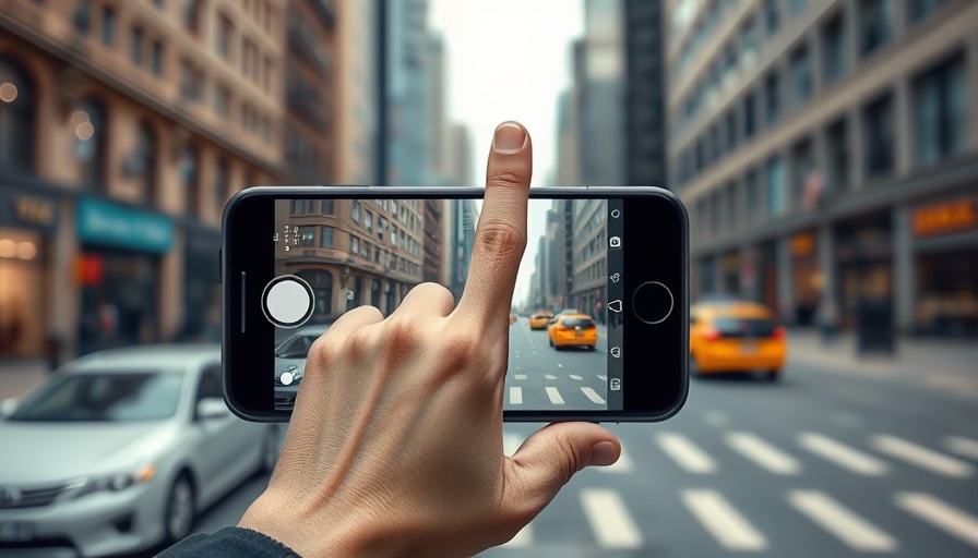 Best AI tools interface with smartphone and cityscape.