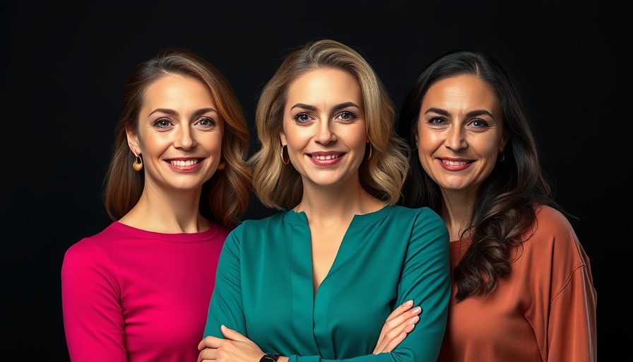 Three women posing to promote the McCrary Sisters new album in vibrant outfits.