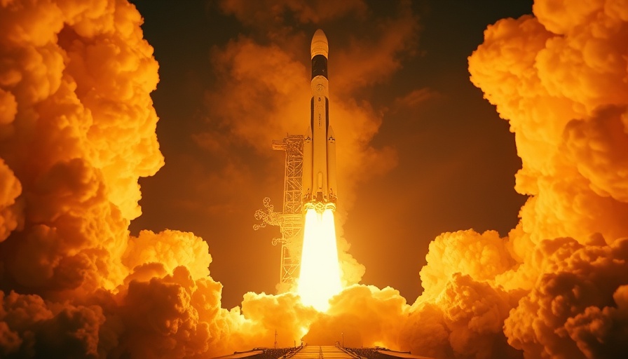 SpaceX Starship rocket engulfed in flames during liftoff.