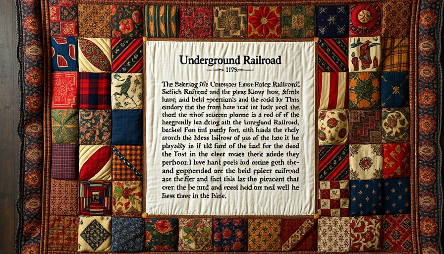 Underground Railroad patchwork quilt displayed at Juneteenth Celebration Charlotte.