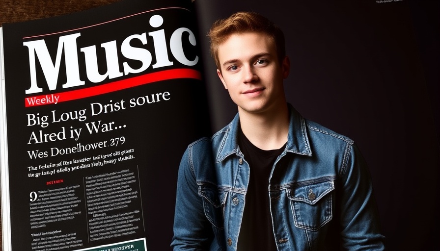 MusicRow industry news magazine with a headline and portrait.