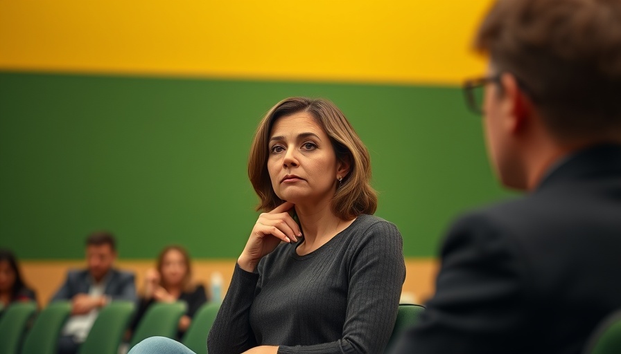 Woman in conversation at Thinking Machines Lab funding event.
