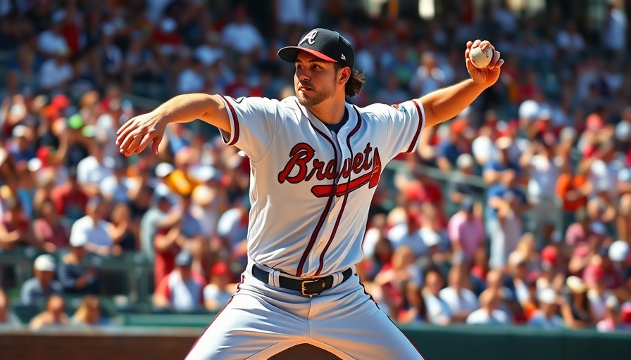 Nick Allen skillfully throwing a baseball for the Atlanta Braves defense.
