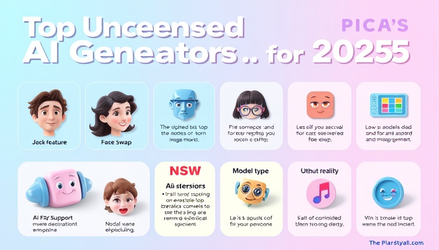 Infographic on top uncensored AI image generators 2025 features.