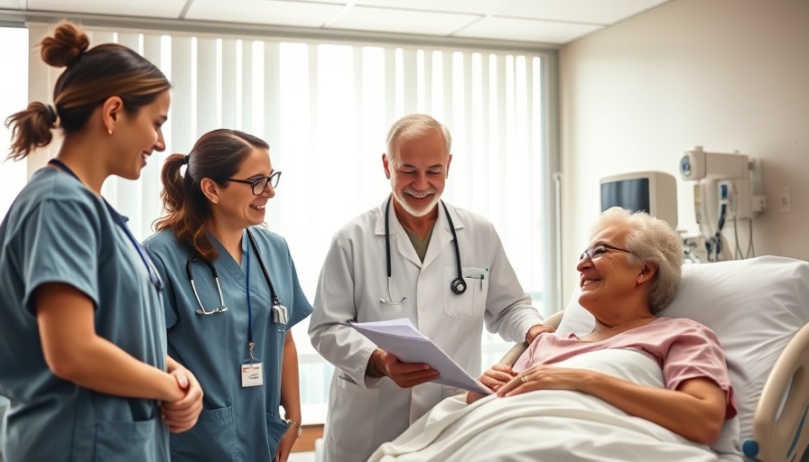 Team supporting patient in New Orleans healthcare business.