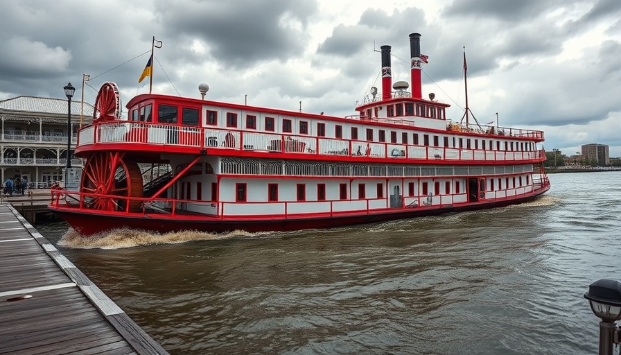 New Orleans pier with a docked steamboat, symbolizing business vitality.