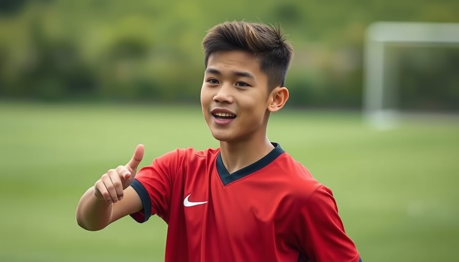 Young athlete in action during a sports practice, vibrant field.