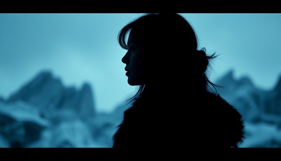Mysterious woman in snow for Sky Stryker Mystery Series.