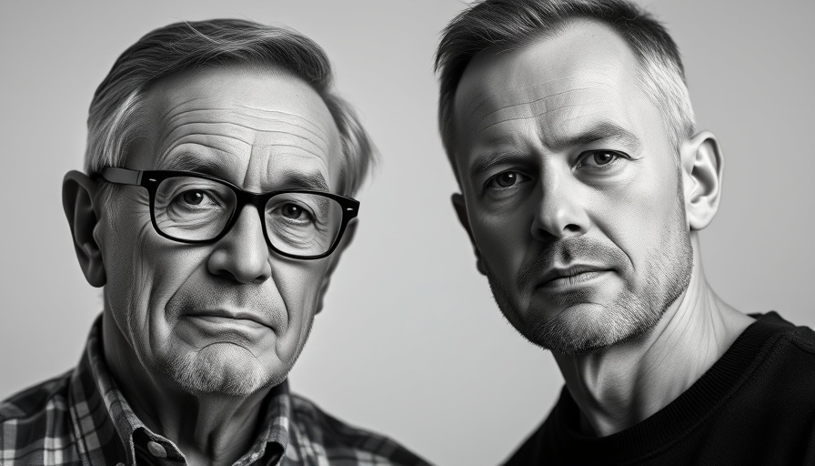 Black and white photo of two men, symbolizing the OpenAI Jony Ive deal.