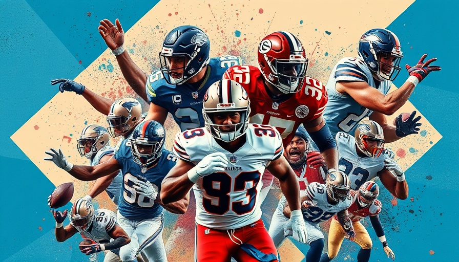 All Quarter Century NFL Roster dynamic collage with player action.