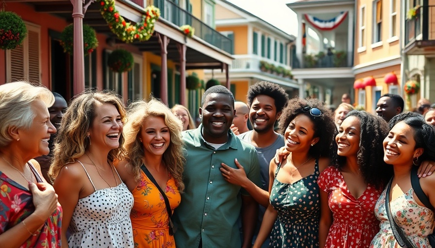 Celebration of inclusivity advocacy in a New Orleans neighborhood.