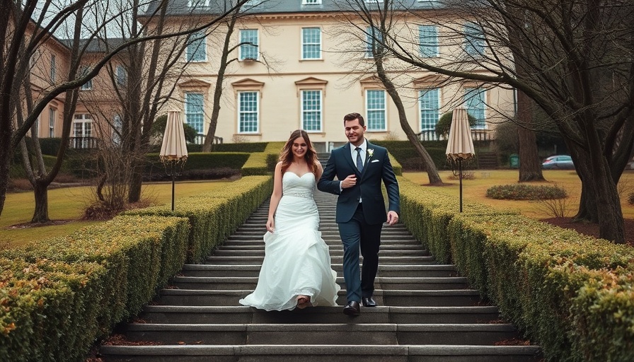 New Orleans wedding blog: newlywed couple in garden setting.