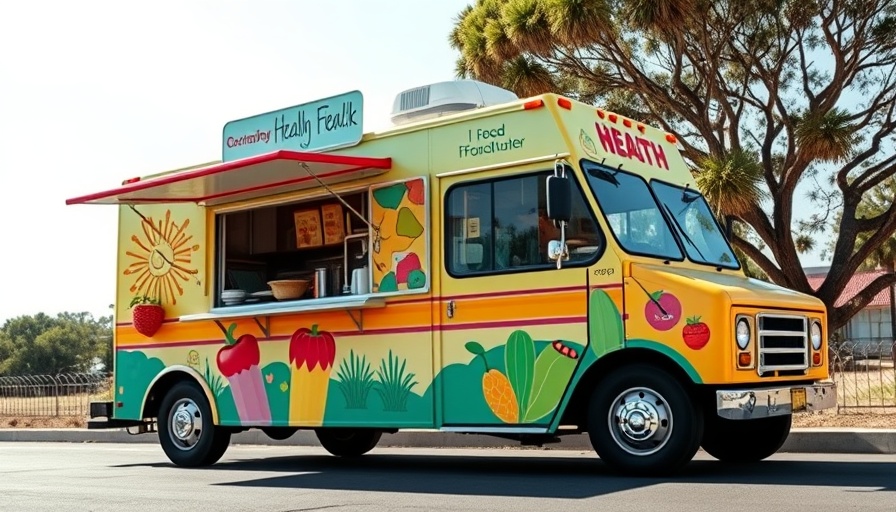 Charlotte Today feature: vibrant mobile food truck with health theme.