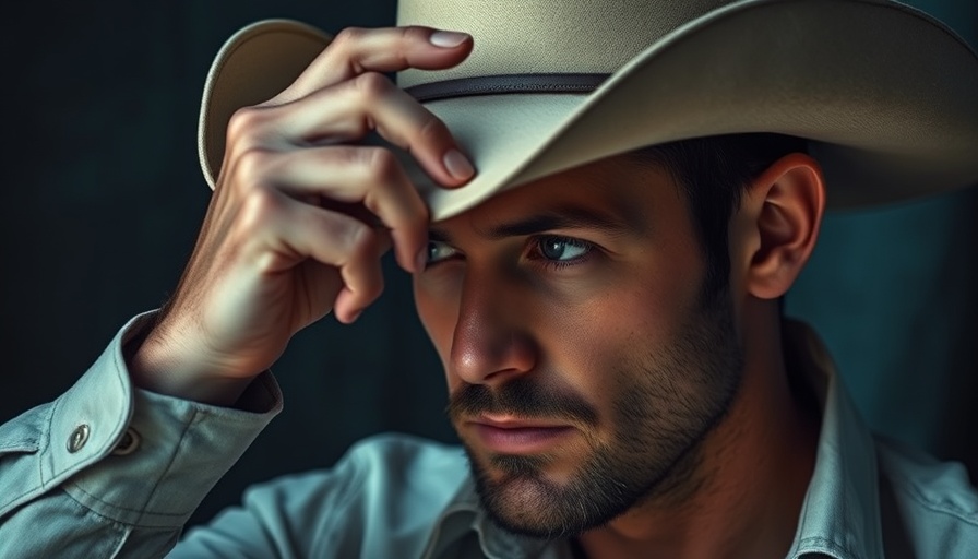 Live From America Album cover, Dave Wilbert in cowboy hat, introspective pose.