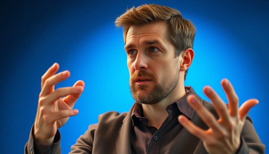 Thoughtful man discusses data privacy in AI.