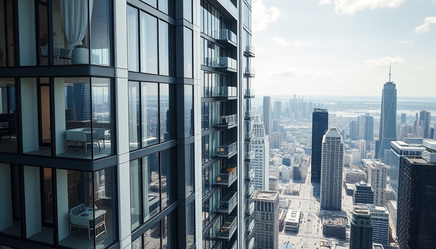 Allapattah tower with micro units and urban skyline.