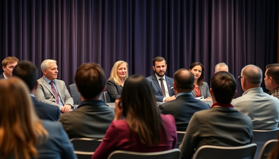 Engaged panelists discuss how top startups reshape markets at a conference.