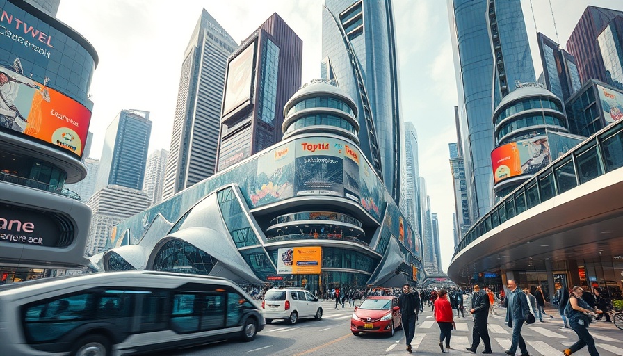 Futuristic cityscape representing Pearland future investments.