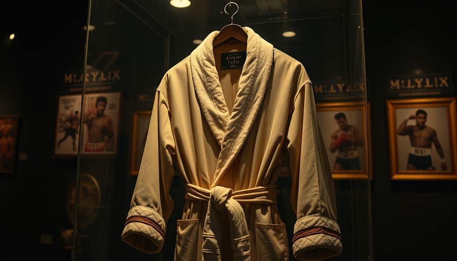 Iconic Muhammad Ali robe display in Hall of Excellence Las Vegas.