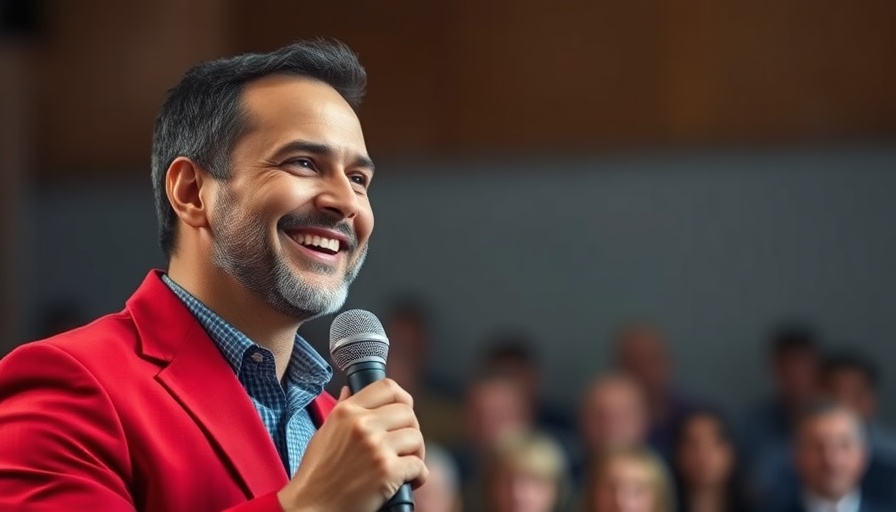 Houston Texans news: Man in red blazer speaking at event.