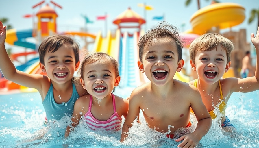 Kids enjoying a water park in New Orleans family activities.
