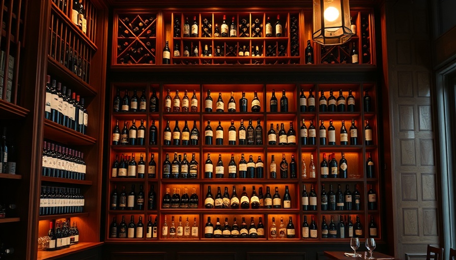 Galatoire’s Restaurant wine display showcasing Best of Award of Excellence.