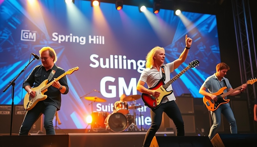 Johnny Dailey GM Spring Hill celebration with band performing on stage.